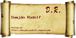 Damján Rudolf névjegykártya